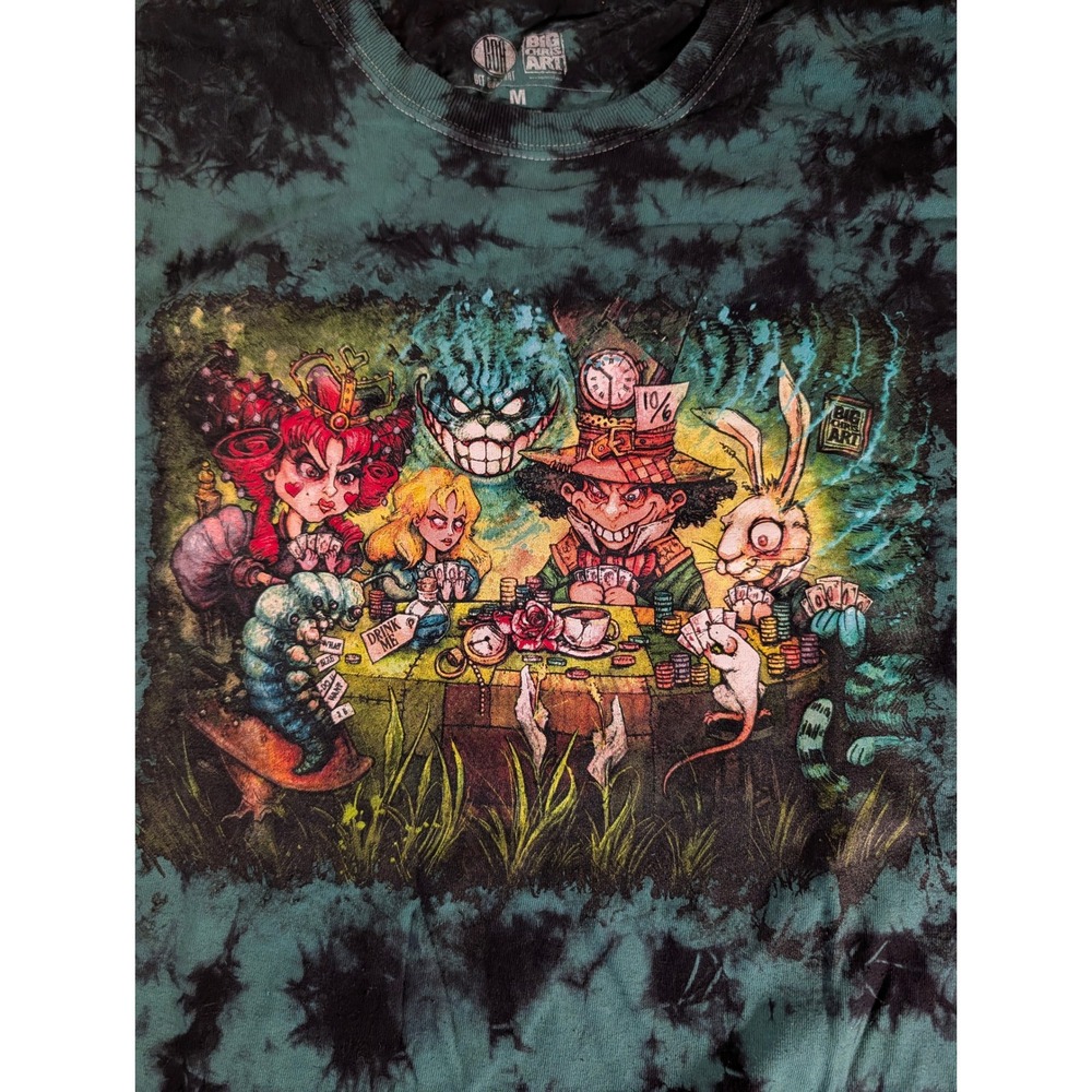 Big‎ Chris Art Alice in Wonderland T Shirt Mens Size Medium Tie Dye Graphic Tee